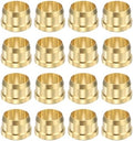 PATIKIL 10 mm OD Tube Compression Sleeves Ferrules, 16 Pack Brass Ferrule Compression Fittings for Water Oil Air Pipes by PATIKIL