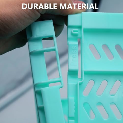 20L Folding Crates, 4Pack Plastic Storage Bins Organizer for Home and Office,Plastic Folding baskets,Collapsible Crates for Chrismas Gifts, Toys Storage. (Blue,15.7x11.8x6.3Inch) - Image 5
