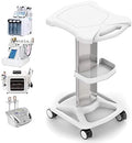 Salon Trolley Cart, 3-Tier Rolling Utility Stand, 15kg Capacity (White) by LYNICESOP