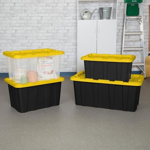 Sterilite Industrial Storage Box with Lids for Garage, 27 Gallon, 4-Pack - Image 5