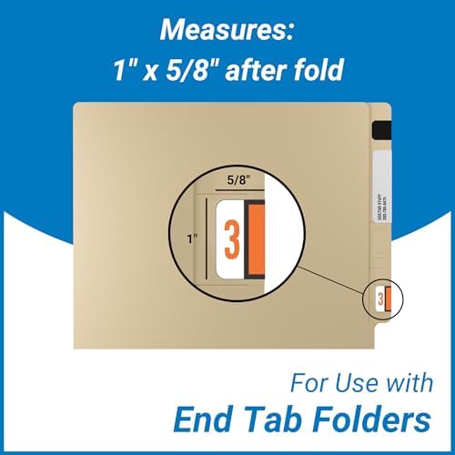 Doctor Stuff - File Folder Labels, Number 3, Tab Products 1282 Match - A1282 Series Chart Stickers, Dark Orange, 1" x 1-1/4", #3, 500/Roll - Image 5