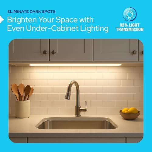 KASTLITE Smooth Under Cabinet Light Lens Diffuser, 12" × 2-7/8"×1-3/8" - Image 4