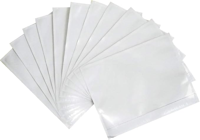 7.5" x 5.5" Clear Self-Adhesive Top Loading Packing List/Shipping Label by FungLam