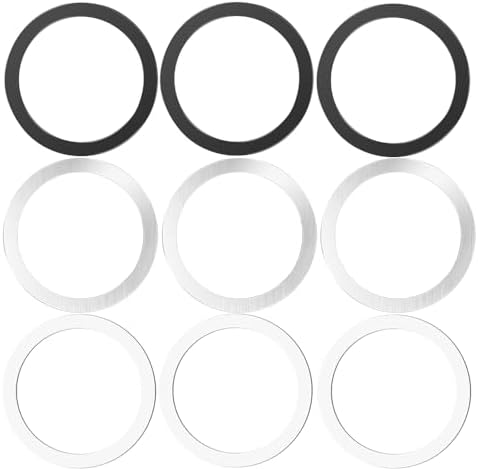 KALAPOP Metal Rings,Ultra-Thin(0.4mm) for MagSafe Sticker,Magnetic Adapter,Phone Cases&Wireless Charger,Compatible with iPhone 16/15/14/13,Galaxy S24/S23/S22/Kindle by KALAPOP