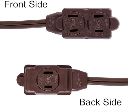 GE 3-Outlet Extension Cord with Multiple Outlets 15 Ft Power Strip 2 Prong - Image 5