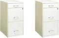 Scranton & Co Set of 2 18" D 3-Drawer Metal Filing Cabinet by Unknown