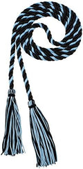 Tassel Depot Graduation Honor Cord - Black/Light Blue - Every School Color Available - Made In Usa by TasselDepot