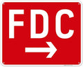 FDC Right Arrow Sign, Red Background, by SigoSigns