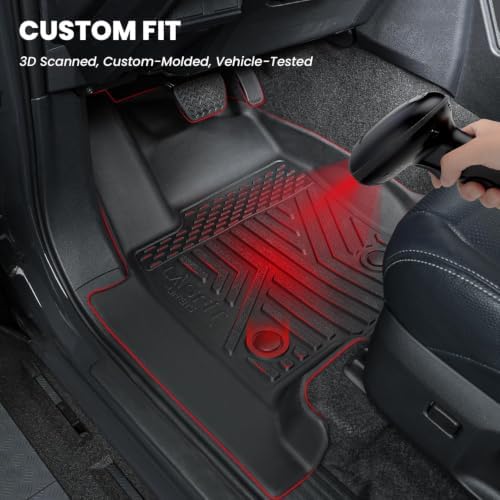 LASFIT Floor Mats for 2017-2020 Ford Fusion & Lincoln MKZ, TPE Black - Image 2