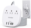 22.5W/4.5A Surge Protector Power Strip for Travel, Flat Plug Extension Cord by OneBeat
