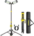 Tresda 12000LM Rechargeable LED Work Light with Telescoping Tripod Stand by Tresda