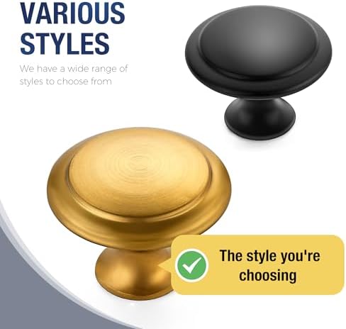 JOY DECOR Gold Cabinet Drawer Hardware,30mm Kitchen Cabinet Knobs,30 Pack - Image 4