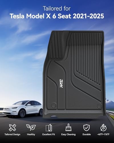3W Floor Mats Fit for Tesla Model X 6 Seat 2021-2025 2026 - Image 2