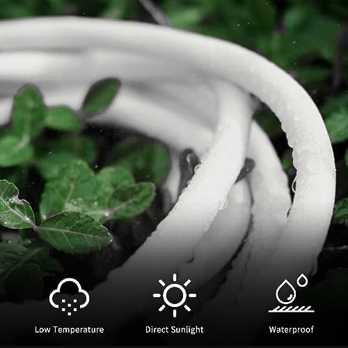 YOJOE Indoor Outdoor Extension Cord with Lighted End, 3 Prong 13A Weatherproof Power Cord, 16 Gauge Heavy Duty 8 ft White Extension Cord for Garage, Garden and Home, 16/3 SJTW UL Certified - Image 4