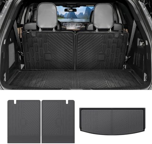 Cargo Mat Compatible with 2020-2025 Ford Explorer Cargo Liner Backrest Liner Seatback Protector for 2024 Ford Explorer Accessories(20-25 Explorer) by HUYINPJ