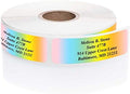 Cascading Rainbow Personalized Return Address Labels Without Dispenser - Roll of 500 Custom Stickers by ArtisticDirect