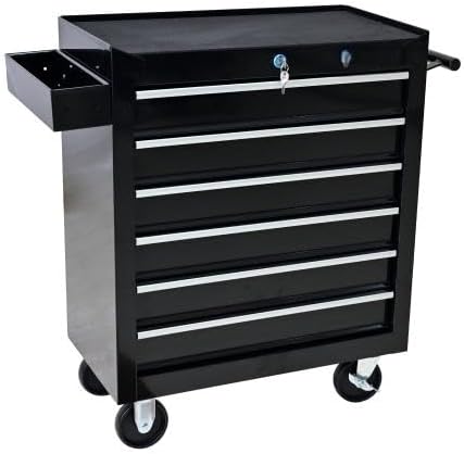 LuckyNote】Rolling Tool Chest, 6 Drawer Tool Box - Image 9