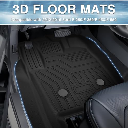 Mixsuper Floor mat for Ford F250 F350 F450 Super Duty Crew Cab 2012-2016 - Image 2
