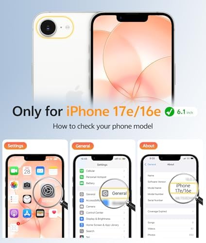 FNTCASE for iPhone 17e/ iPhone 16e Case, Fit for Magsafe, Screen Protector - Image 2