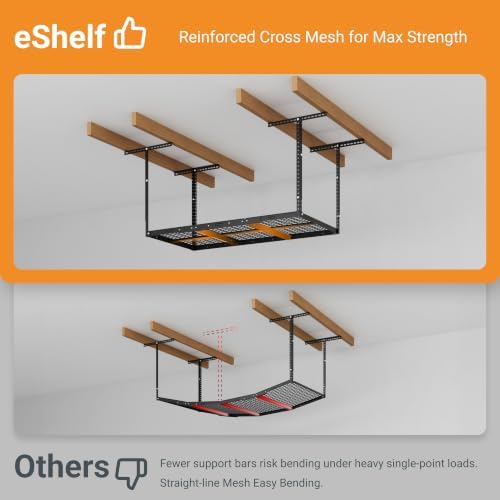 3x6ft Overhead Ceiling Garage Storage Rack, 450LBS Capacity, Black - Image 6