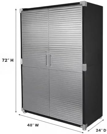 Heavy-Duty Commercial Storage Cabinet (Satin Graphite Black, 48" W x 24" D x 72" H) - Image 3