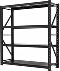 3000LBS Heavy Duty Storage Shelves,Adjustable Metal Garage Shelving Units, Industrial Shelving for Warehouse & Commercial Storage (Black, W57*D23.6*H73.2) by Unknown