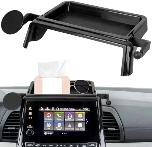 Magnetic Car Phone Holder W/Center Console Organizer-Compatible with Honda Odyssey 2018-2024 Accessories Screen Fixed Clip,360°Rotation Phones mount Stand Compatible with MagSafe,(Not Fit 5 inch ) by Unknown
