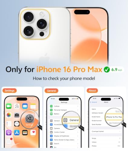 FNTCASE for iPhone 16 Pro Max Case, Fit for Magsafe, Glass Screen Protector - Image 2