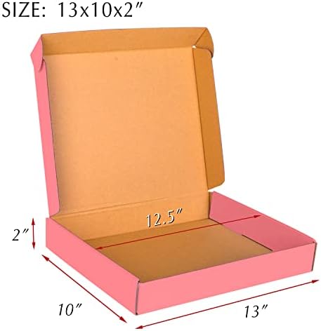 Pink Cardboard Corrugated Boxes - 13x10x2, 30 Pack - Shipping & Mailing Boxes - Image 2