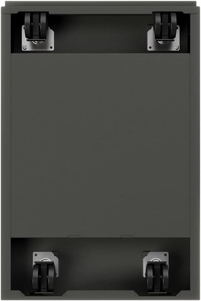 Pemberly Row 20" 2-Drawer Modern Metal Mobile Pedestal Filing Cabinet in - Image 3