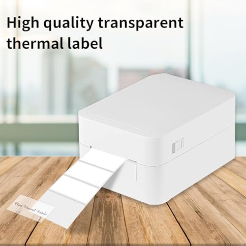 1" x 2" Transparent Thermal Label Stickers,Waterproof Thermal Printer Sticker Labels for Gift Wrapping, Self-Adhesive Name Price Tag DIY Custom Logo Design (500 pcs,Clear) - Image 5
