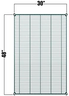 Green Epoxy Wire Shelf |Pack of 2 Shelves| for Storage in Humid Environments | Ideal for Restaurants, Stores, Businesses and Homes (Green Epoxy Wire Shelves, 30''W x 48''L) - Image 2