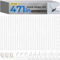 Delamu Cord Hider, 471in Total Cord Covers for Wires on Wall, Paintable Cable Cover for Wall Mounted TV, Easy Install Cable Raceways to Hide 1-2 Cords, 30 Pack, Each 15.7"L x 0.59"W x 0.40"H, White by DELAMU