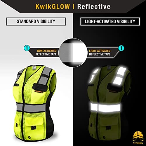 KwikSafety RoadBOSS Econ & Premium Safety Vest for Women Class 2 ANSI OSHA - Image 6