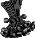Ball Bungee Cords for Tent Setup, Canopy Tie-Down, 3mm Elastic Loop Fasteners, 30 Pack Outdoor Gear Securing Set Canopy Bungee Ties Tarp Lash Cords Camping Tie Points Trunk Fastener Toggle Shock Cord by Unknown