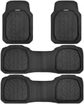 CAR PASS 3 Row Heavy Duty Rubber Car Mats, Deep-Dish All-Weather Floor Mats for 7 Seats 8 Seater 2nd & 3rd, Waterproof Universal Trim to Fit Liner Van,SUV,MPV,7 Passengers Vehicle,(Black 3 Row) by CARPASS
