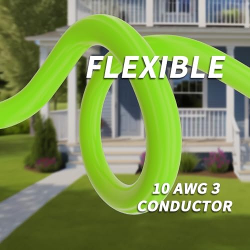 PlugSaf 100 FT 30 Amp RV Extension Cord Outdoor, 10AWG 125V 3125W STW Green - Image 4