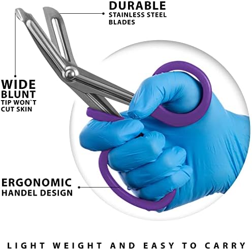 ASA TECHMED Nurse EMT Starter Pack Stethoscope, Blood Pressure Monitor and Trauma 7.5" EMT Shear Ideal Gift for Nurses, Medical Students, Firefighters, Police and Personal Use (Purple) - Image 5
