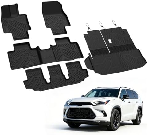 LASFIT Floor Mats for Toyota Highlander 2020-2026 Gas, with Cargo Mat by LASFIT