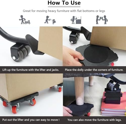 ONEON Furniture Mover with Wheels & Aux. Lifter-Connect Dolly - Image 6