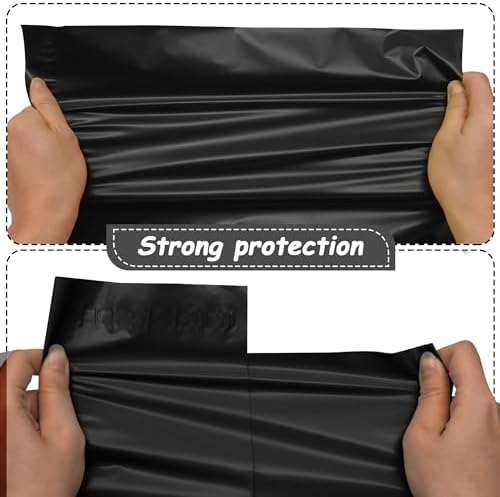 JinRuiKJ Poly Mailers 6x9 Inch, 100 Pcs Shipping Bags, Black - Image 4