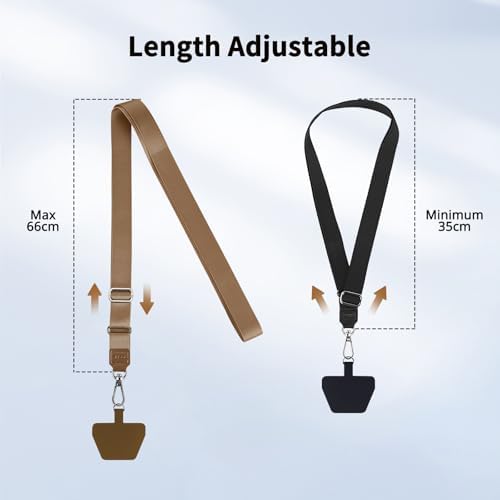CACOE Phone Lanyard, Black+Brown,2 Pcs - Image 5
