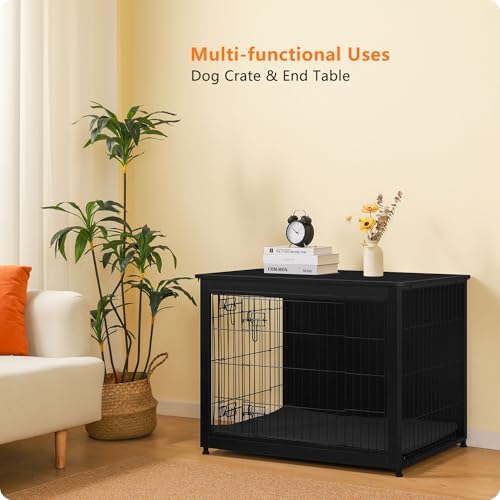 DWANTON 38.5" XL Dog Crate Furniture with Cushion, Large Dog Kennel Indoor - Image 7