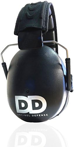 DECIBEL DEFENSE Ear Protection, 37 dB NRR Ear Muffs (BLACK) by DECIBELDEFENSE