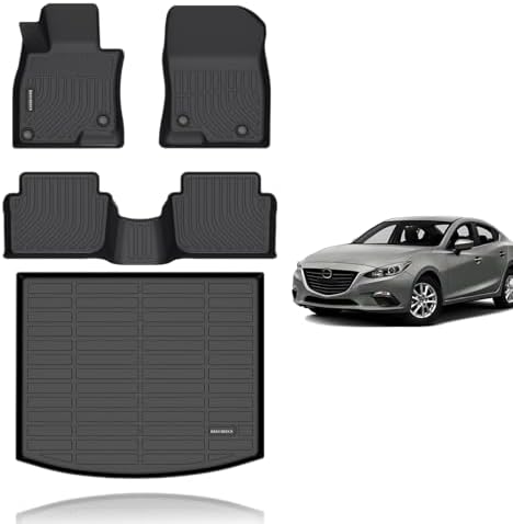 KELCSEECS Floor Mats for Mazda 3 2014-2018 (Only Fits Hatchback) by KELCSEECS