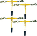 Ratchet Chain Binders 5/16''-3/8'', Load Binder with Grab Hooks, Tie Downs for Grade 70 Transport Chains, 5400LB Safe Working Load, Heavy Duty Ratchet Binders for Towing, Hauling by Unknown