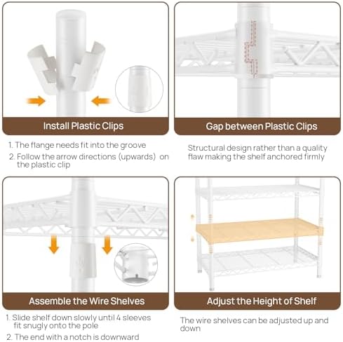 Golpart Heavy Duty Clothing Rack with Adjustable Shelves Clothes Wardrobe - Image 6