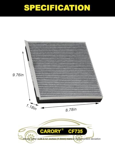 CARORY Cabin Air Filter w/Activated Carbon for Kia Telluride 2020-2023, Hyundai Santa Fe 2019-2020, Genesis GV70 2022-2025, GV80 2021-2025, G70 2019-2023, G80 2017-2025, and More, CF735 - Image 2