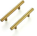 Ravinte Cabinet Handles, Brushed Brass,5" Length,3" Hole Center,30 Pack by Ravinte