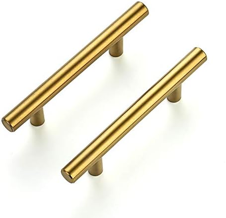 Ravinte Cabinet Handles, Brushed Brass,5" Length,3" Hole Center,30 Pack by Ravinte
